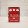 Load image into Gallery viewer, Electro-Harmonix Micro FOG polyphonic octave generator guitar pedal with a red faceplate, silver metal casing, and three white control knobs.

