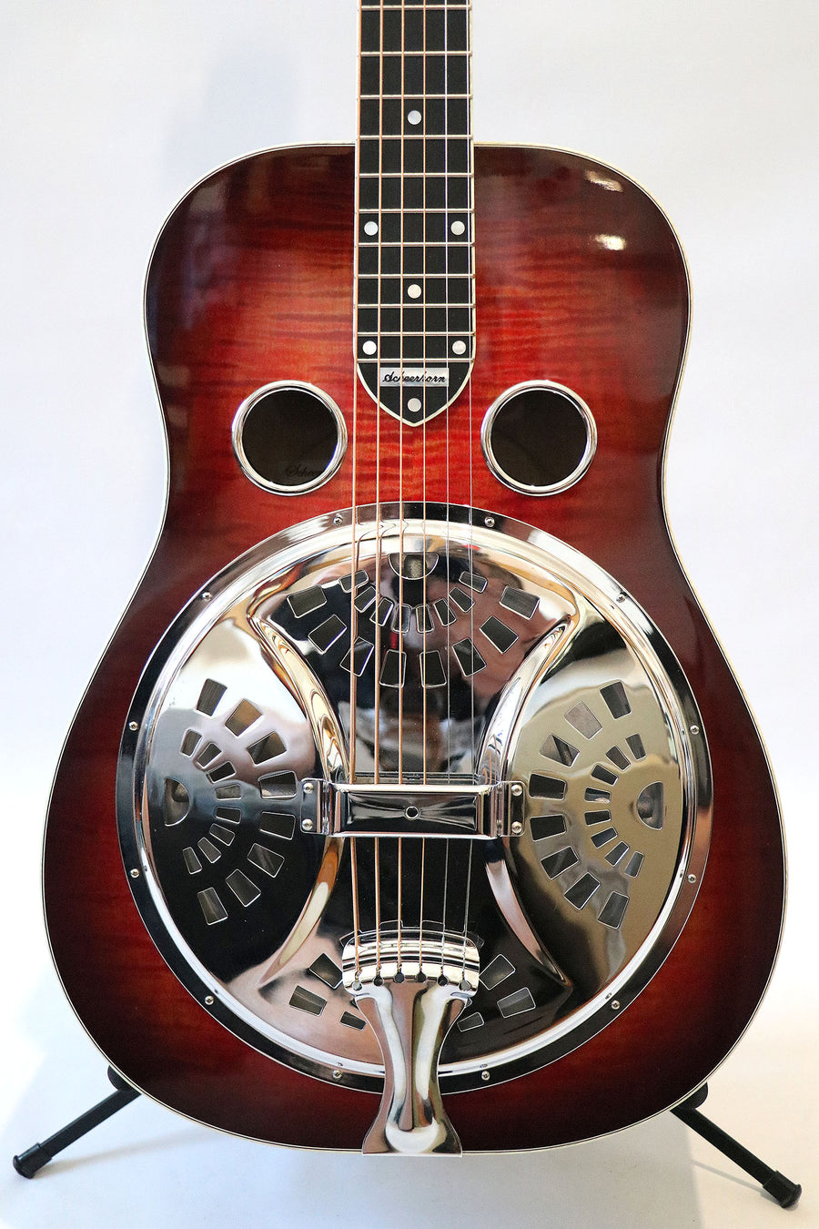 National Scheerhorn L-Body Figured Maple Square Neck Resonator