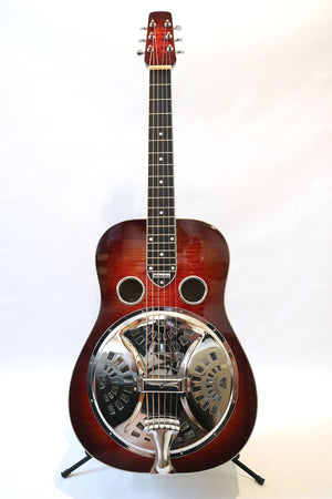 National Scheerhorn L-Body Figured Maple Square Neck Resonator